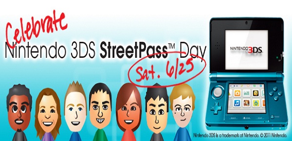 Nintendo 3DS, declaran el 25 de junio «Dí­a Mundial del Street Pass»