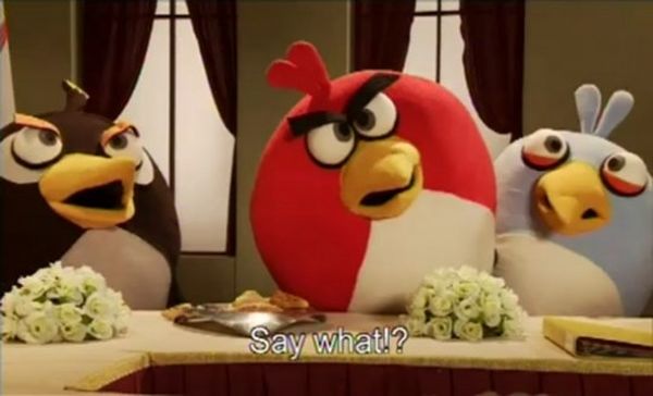 Los pájaros del juego Angry Birds en un debate televisivo
