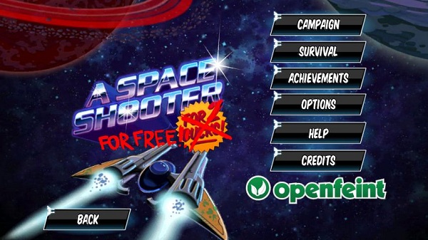 Descarga gratis el juego de disparos A Space Shooter For Free