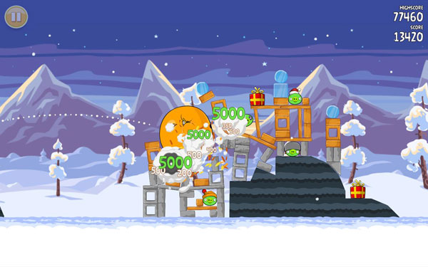 angry birds seasons actualizacion navideña para Android y iPhone 